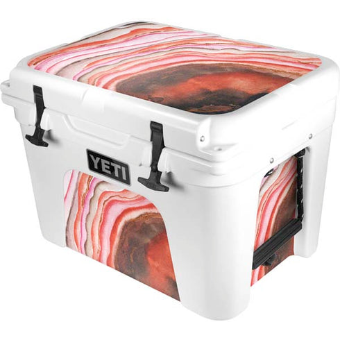 Orange Watercolor Geode YETI Tundra 35 Hard Cooler Skin