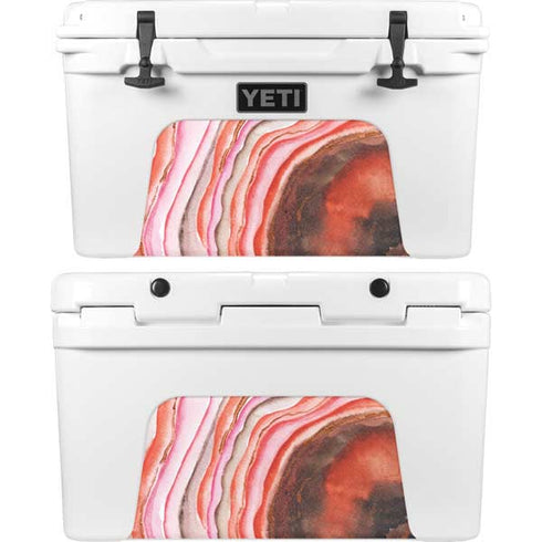 Orange Watercolor Geode YETI Tundra 45 Hard Cooler Skin