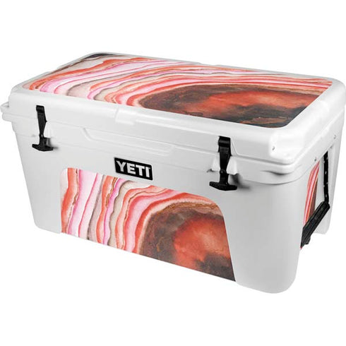 Orange Watercolor Geode YETI Tundra 65 Hard Cooler Skin