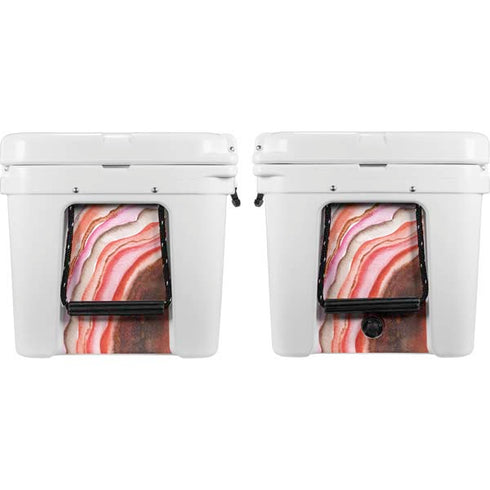 Orange Watercolor Geode YETI Tundra 65 Hard Cooler Skin