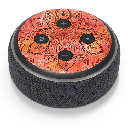 Orange Zen Amazon Echo Dot Skin