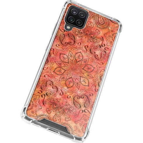Orange Zen Galaxy A12 Clear Case