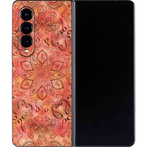 Orange Zen Galaxy Z Fold4 5G Skin