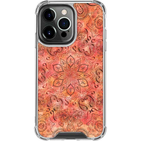 Orange Zen iPhone 15 Pro Clear Case