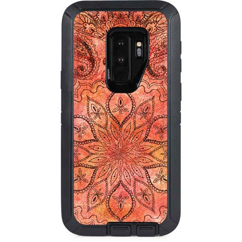 Orange Zen Otterbox Defender Galaxy Skin