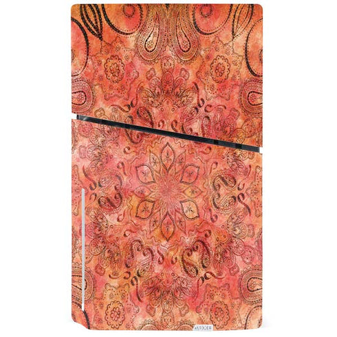 Orange Zen PS5 Slim Disk Console Skin