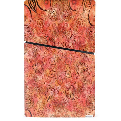 Orange Zen PS5 Slim Digital Edition Console Skin