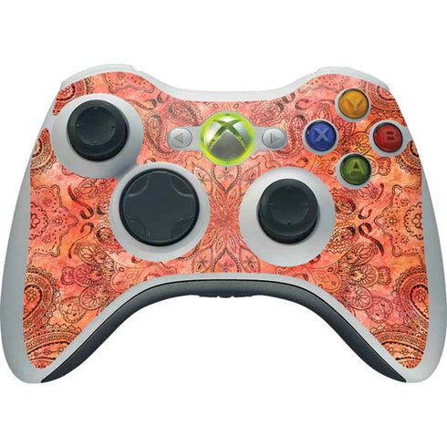 Orange Zen Xbox 360 Wireless Controller Skin