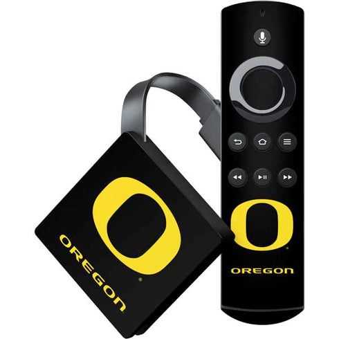 University of Oregon Ducks Black Gradient Amazon Fire TV Skin