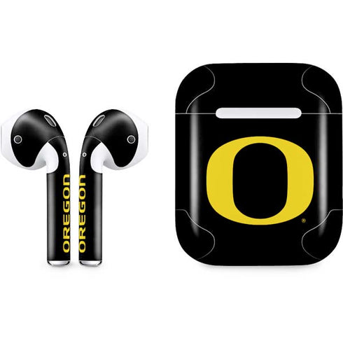 University of Oregon Ducks Black Gradient Apple AirPods Skin