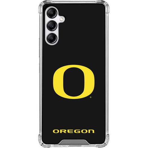 University of Oregon Ducks Black Gradient Galaxy A14 5G Clear Case