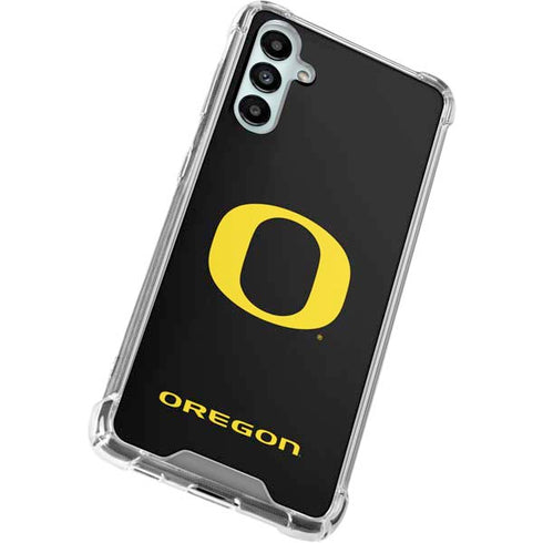 University of Oregon Ducks Black Gradient Galaxy A14 5G Clear Case