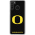 University of Oregon Ducks Black Gradient Galaxy A21 Clear Case