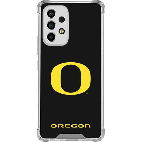University of Oregon Ducks Black Gradient Galaxy A33 5G Clear Case