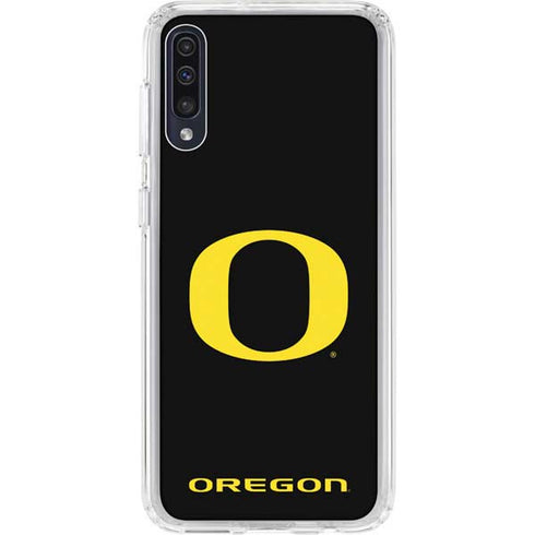 University of Oregon Ducks Black Gradient Galaxy A50 Clear Case