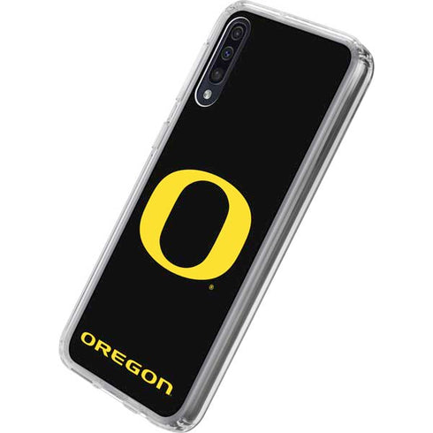 University of Oregon Ducks Black Gradient Galaxy A50 Clear Case