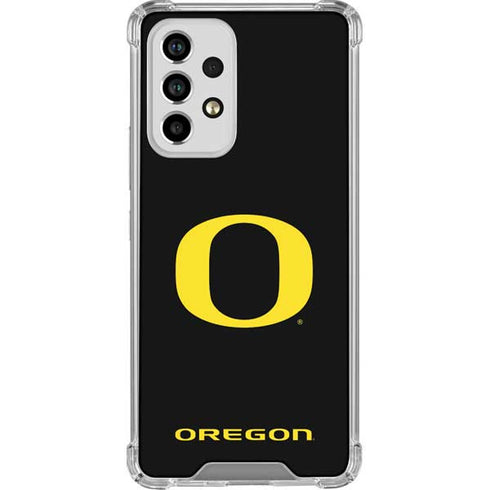 University of Oregon Ducks Black Gradient Galaxy A53 5G Clear Case