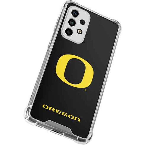 University of Oregon Ducks Black Gradient Galaxy A53 5G Clear Case