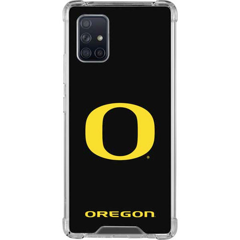 University of Oregon Ducks Black Gradient Galaxy A71 5G Clear Case