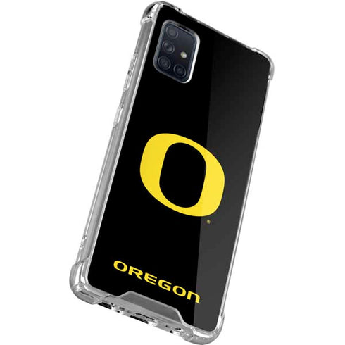 University of Oregon Ducks Black Gradient Galaxy A71 5G Clear Case