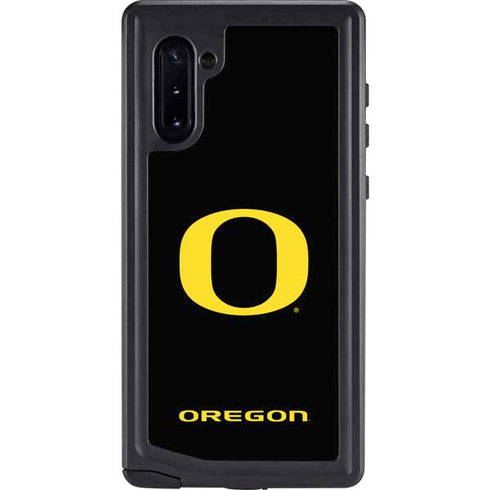 University of Oregon Ducks Black Gradient Galaxy Note 10 Waterproof Case