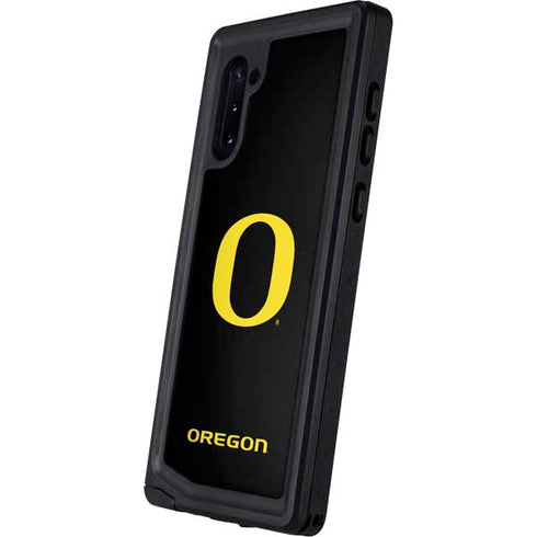 University of Oregon Ducks Black Gradient Galaxy Note 10 Waterproof Case