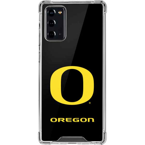 University of Oregon Ducks Black Gradient Galaxy Note20 5G Clear Case