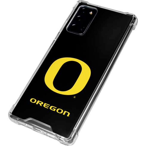University of Oregon Ducks Black Gradient Galaxy Note20 5G Clear Case