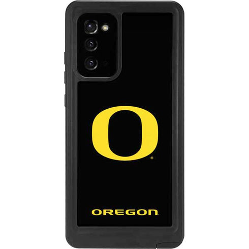University of Oregon Ducks Black Gradient Galaxy Note20 5G Waterproof Case