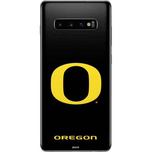 University of Oregon Ducks Black Gradient Galaxy S10 Plus Skin