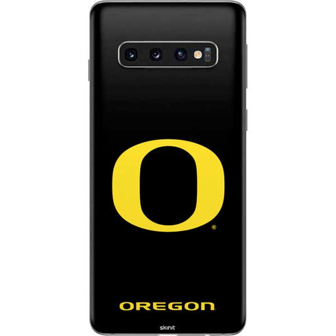 University of Oregon Ducks Black Gradient Galaxy S10 Skin