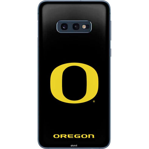 University of Oregon Ducks Black Gradient Galaxy S10e Skin