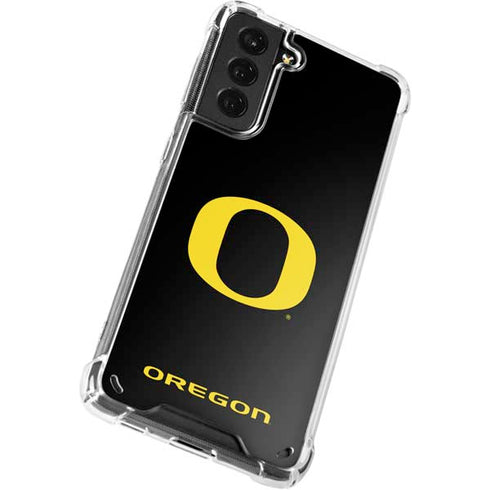 University of Oregon Ducks Black Gradient Galaxy S21 5G Clear Case