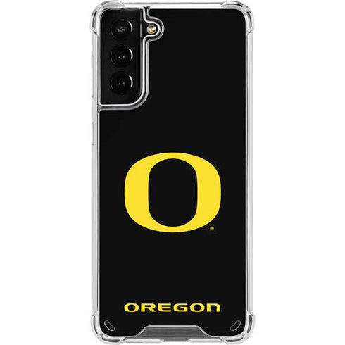 University of Oregon Ducks Black Gradient Galaxy S21 Plus 5G Clear Case