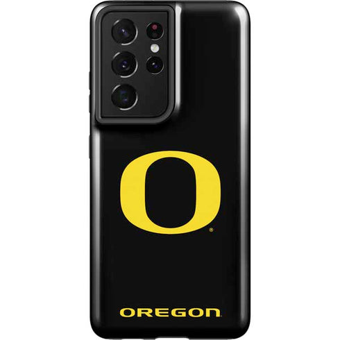 University of Oregon Ducks Black Gradient Galaxy S21 Ultra 5G Pro Case