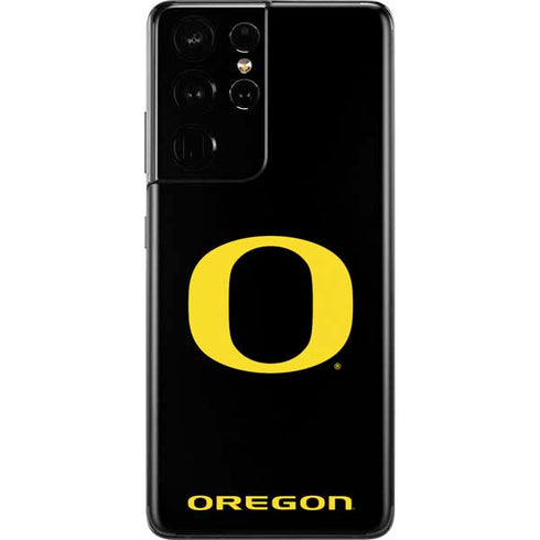 University of Oregon Ducks Black Gradient Galaxy S21 Ultra 5G Skin