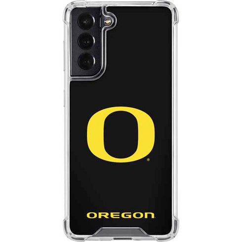 University of Oregon Ducks Black Gradient Galaxy S22 Clear Case