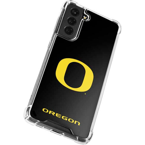 University of Oregon Ducks Black Gradient Galaxy S22 Clear Case