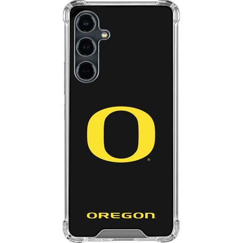 University of Oregon Ducks Black Gradient Galaxy S23 FE Clear Case