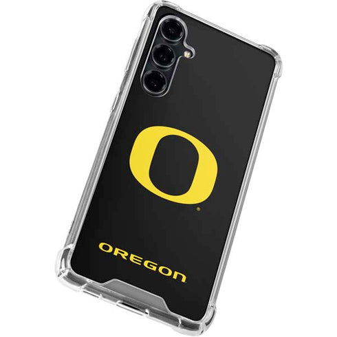 University of Oregon Ducks Black Gradient Galaxy S23 FE Clear Case