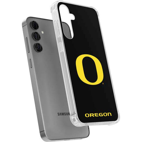 University of Oregon Ducks Black Gradient Galaxy S24 Plus Clear Case