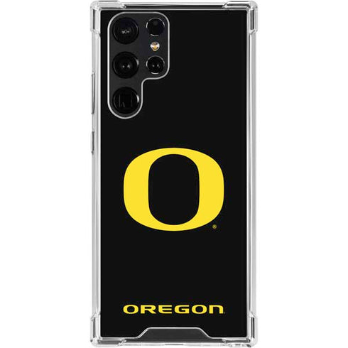 University of Oregon Ducks Black Gradient Galaxy S24 Ultra Clear Case