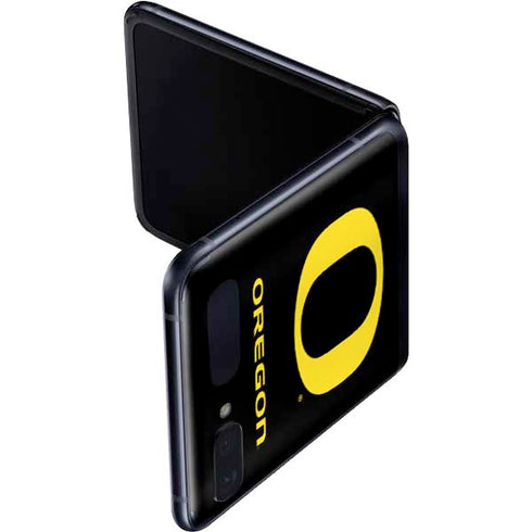 University of Oregon Ducks Black Gradient Galaxy Z Flip Skin