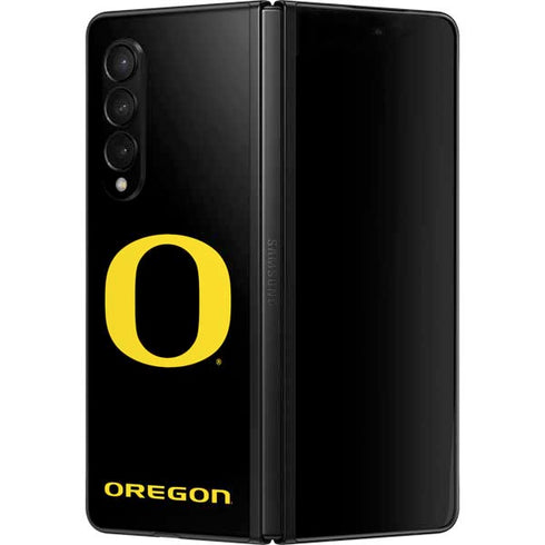 University of Oregon Ducks Black Gradient Galaxy Z Fold3 5G Skin