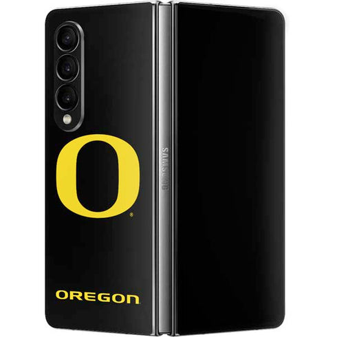 University of Oregon Ducks Black Gradient Galaxy Z Fold4 5G Skin