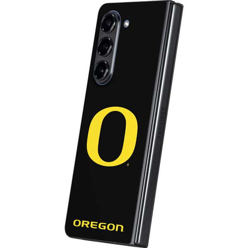University of Oregon Ducks Black Gradient Galaxy Z Fold5 5G Skin