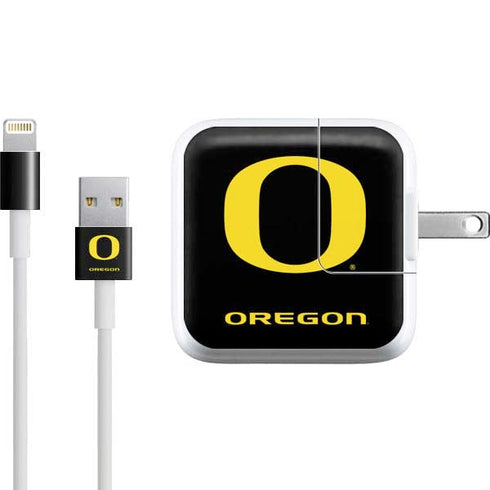 University of Oregon Ducks Black Gradient iPad Charger (10W USB) Skin