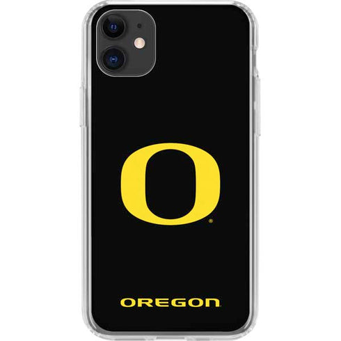University of Oregon Ducks Black Gradient iPhone 11 Clear Case
