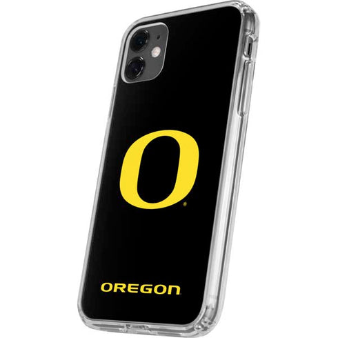 University of Oregon Ducks Black Gradient iPhone 11 Clear Case