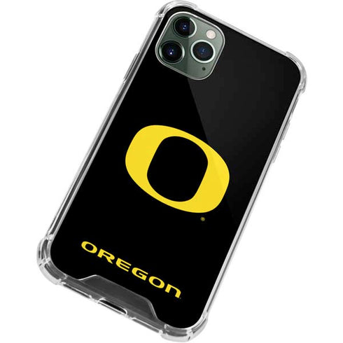 University of Oregon Ducks Black Gradient iPhone 11 Pro Max Clear Case